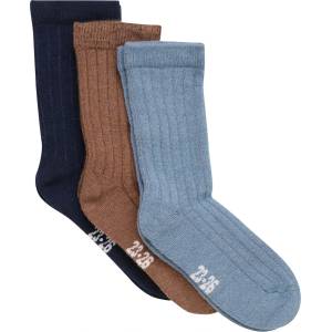 Minymo Детски спортни чорапи Minymo Kid's Wool Socks Rib 3-Pack Sports socks - Dark Navy - размер 15-18 (EU) (207-0521-0111)