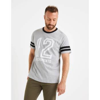 Celio Светлосива мъжка тениска с щампа Celio Celio | Siv | МЪЖЕ | S
