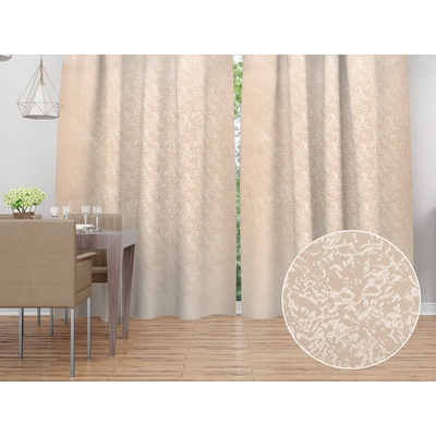 Biante Dekoračný záves TF-097 Venezia púdrovo béžový - š. 300 cm 300x220 cm
