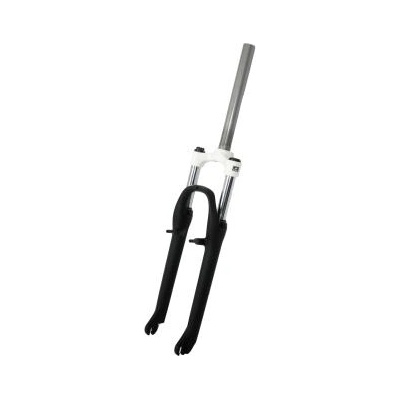 SR Suntour Вилка SR Suntour SF-M3020-A, 24"x28.6 OVERSIZEx144mmx40 мм, THREADED, черен CROWN, CP STANCHIONS, за V спирачка само, бял гланц