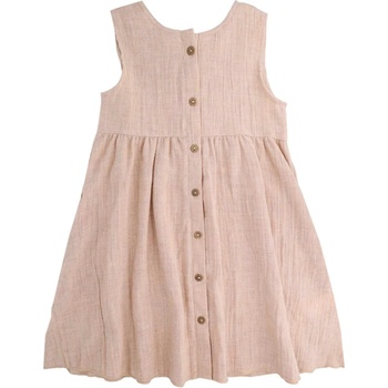 maximo Детска рокля Maximo Kids' Mini Girls' Embroidered Muslin Dress - Beigemeliert - размер 122/128 (701-4485-0112)