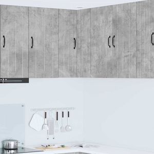 vidaXL Стенно ъглово шкафче LUCCA Бетонно сиво 57 x 57 x 80 см (885078)