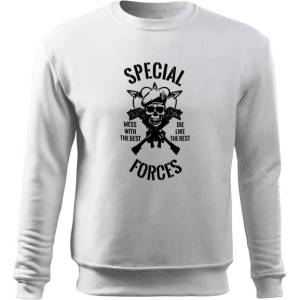 DRAGOWA мъжки суитшърт Special Forces, бял, 300г/м2 (5264)