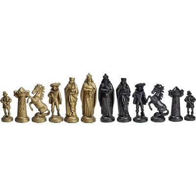 Sunrise Пластмасови фигури за шах Sunrise - Medieval, golden/black