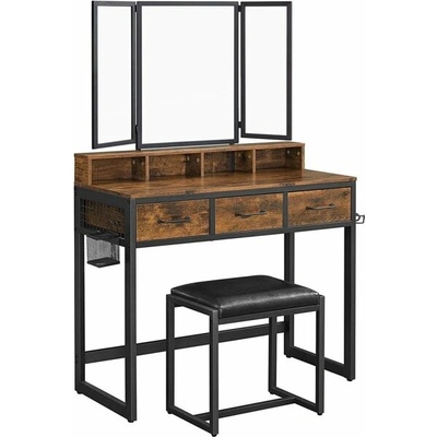 Songmics toaletný stolík Vasagle Inna hnedý