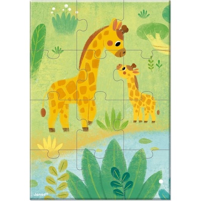 Janod Детски джобен пъзел Janod - Жираф (J02682)