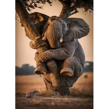 Norimpex - Puzzle Diamant painting: Scared elephant 30x40cm - 1 - 39 piese