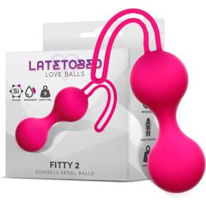 LATETOBED Fitty 2 Dumbell Kegel Balls Fuchsia 52g