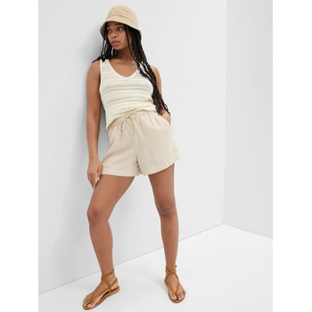 GAP Ленени шорти с еластична талия GAP GAP | Bezhov | ЖЕНИ | XL