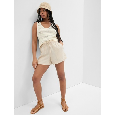 GAP Ленени шорти с еластична талия GAP GAP | Bezhov | ЖЕНИ | XL