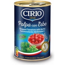 Cirio Rajčata loupaná krájená s bylinkami 425 ml