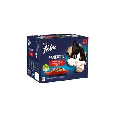Felix Sensations kuře hovězí králík jehně jelly 4 x 85 g