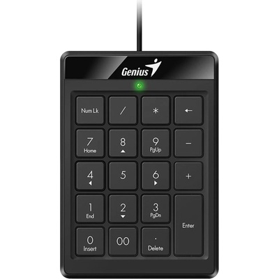 Genius Цифрова клавиатура Genius NumPad 110, нископрофилни клавиши, USB, черна (GENIUS-NUMPAD-110-BK)