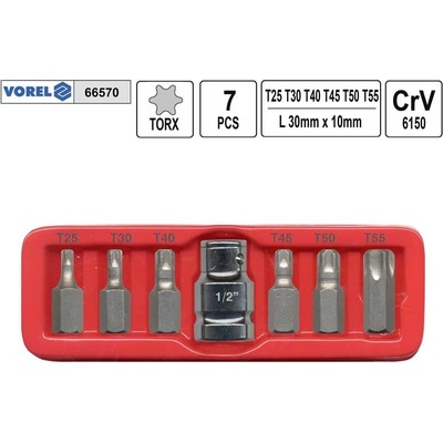Sada bitů CrV TORX 7 ks