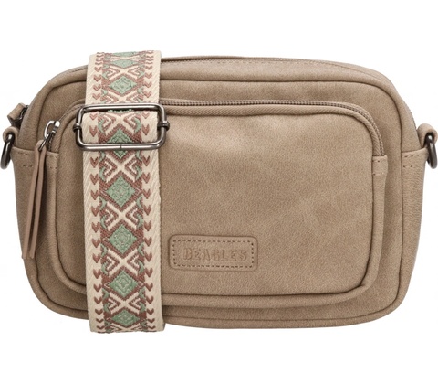 Beagles dámská crossbody kabelka Malaga s dekorativním popruhem světlá taupe