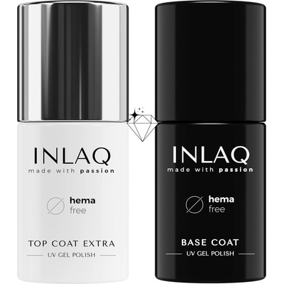 INLAQ HYBRIDNÁ SADA BÁZA + TOP COAT EXTRA 2 x 6 ml
