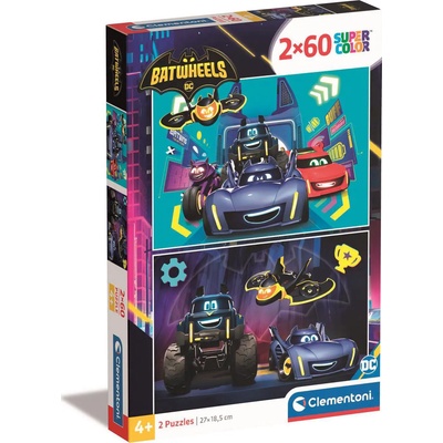 Clementoni - Puzzle 2x60 Batwheels - 40 - 99 piese