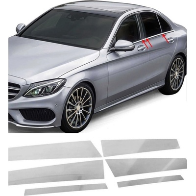 Nerez kryty okenních sloupků Mercedes W205 sedan 2014-2021