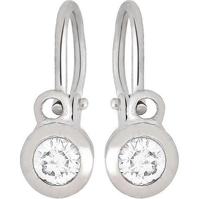 Zlaton Náušnice bílé zlato visací s kamenem výška 1.2cm váha 0.95g 001320303239