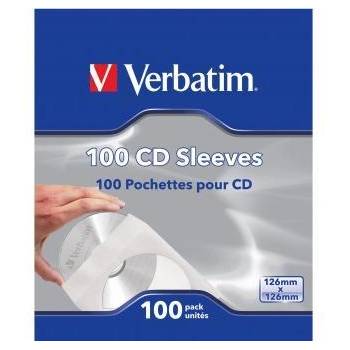Verbatim 49976 кутии за дискове от хартия CD, с прозорец, 100 бр. , бял (49976)