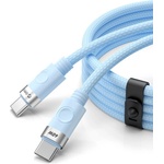 ORICO Здрав кабел с въжена оплетка и бързо зареждане за устройства с USB-C порт - Orico USB-C to USB-C Fast Charging Cable 60W (100 см) (син) (CDX)