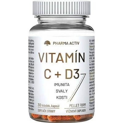 Pharma Activ Vitamín C + D3 30 kapsúl