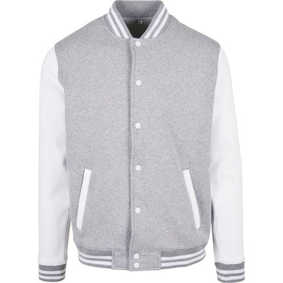 Build Your Brand ИЗГРАДЕТЕ СВОЯТА МАРКА BB 004 / Мъжко спортно яке - сиво/бяло XXL (56B004y0005)