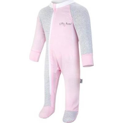 LITTLE ANGEL Overal tenký DR Outlast® růžová baby pruh bílošedý melír