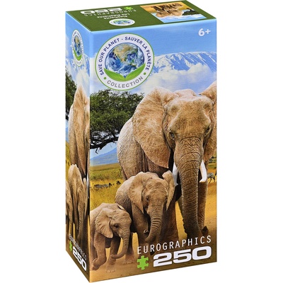 EUROGRAPHICS Пъзел Eurographics от 250 части - Слон (82515787)