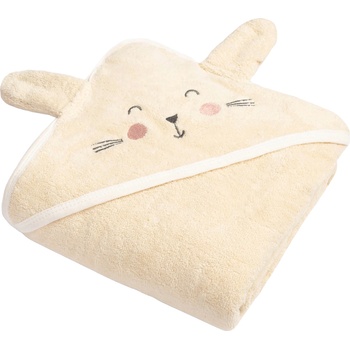 Sensillo Бебешка хавлия с качулка Sensillo - Заек, 90 х 90 cm, екрю (SILLO-4101)