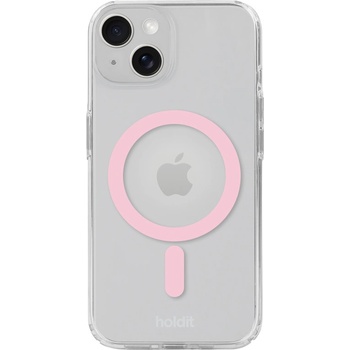 Holdit Калъф Holdit - MagSafe Case, iPhone 15/14/13, розов/прозрачен (7330985162763)