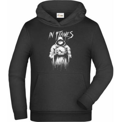 In Flames bílý tisk mikina