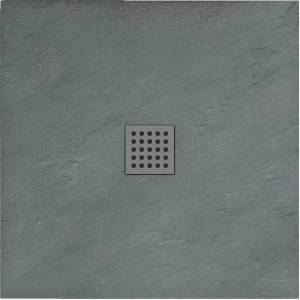Rea Квадратно душ корито Rea Rock 90x90, сиво (5902557355426)
