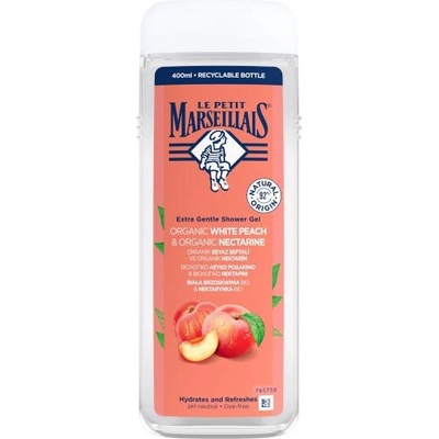 Le Petit Marseillais Extra Gentle Shower Gel Organic White Peach & Organic Nectarine хидратиращ и освежаващ душ гел 400 ml унисекс