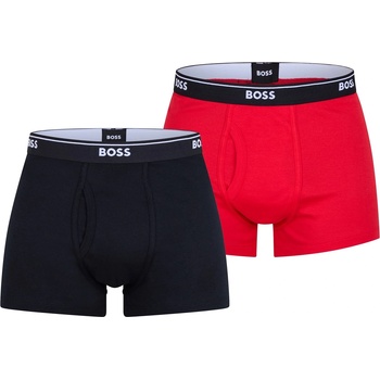 Boss Боксерки Boss Bodywear 2 Pack Logo Waistband Trunks - Black/Red 972
