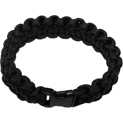 Náramok Paracord čierny 1,9cm