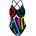 PUMA Бански костюм Puma 701237629 swimsuit - Multicolor (Multi Colour)