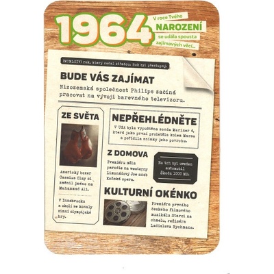 Blahoželanie 1964 - česky, variant B