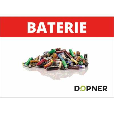 Dopner Nálepka baterie na popelnice - A4