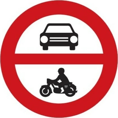 VAKOmobiliář Dopravní značka B11 - Zákaz vjezdu všech motorových vozidel - 500mm
