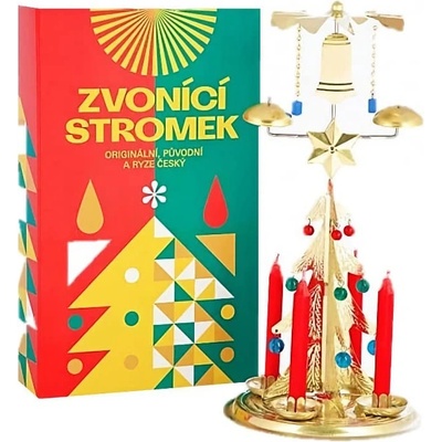 Logimax Česká obnovená výroba Tradiční Andělské zvonění stromek zlatý – Zbozi.Blesk.cz
