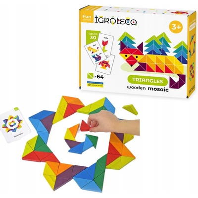 Teddies Mozaika/stavebnice dřevo 64 ks