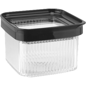 HORECANO HOME-Кутия за съхранение квадратна АНТРАЦИТ 550ml 11.3x11.3xh8.3cm (32106A) (017431)