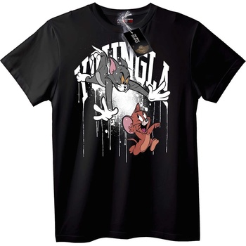 NOONEBRAND Тениска Tom and Jerry Finga - L, Black
