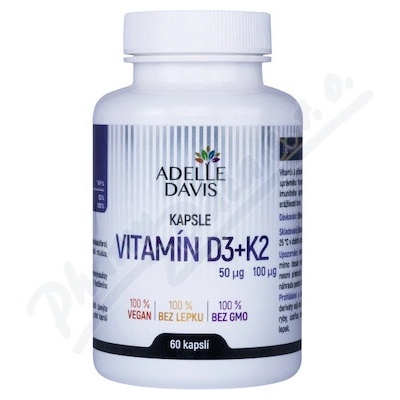 Adelle Davis Vitamín D3+K2 60 kapslí