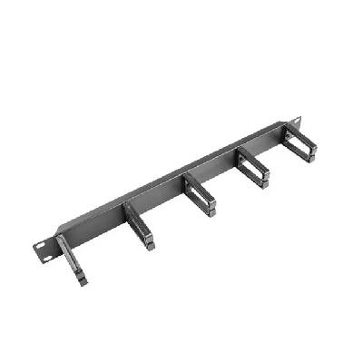 Аксесоар, Lanberg 19" cable management panel w. 5 plastic holders 1U - type b, black (AK-1202-B)