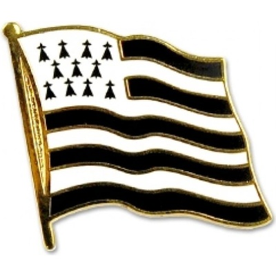Odznak (pins) 20mm vlajka Bretónsko - farebný