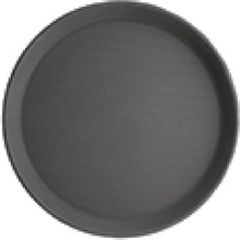 Kristallon kulatý protiskluzový tác plastový černý 280mm