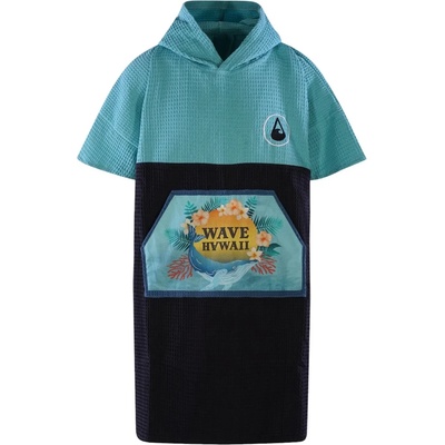 Wave Hawaii Детско пончо за сърф Wave hawaii Kid's Travel Poncho Pahoa Surf poncho - Grau / Blau - размер XS (750-2943-0111)