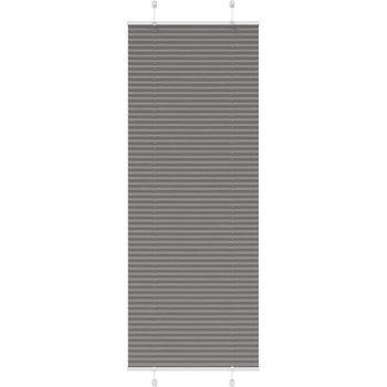 vidaXL Плисирана щора Антрацит 75x200 cm Ширина на плата 74, 4 cm (4015104)